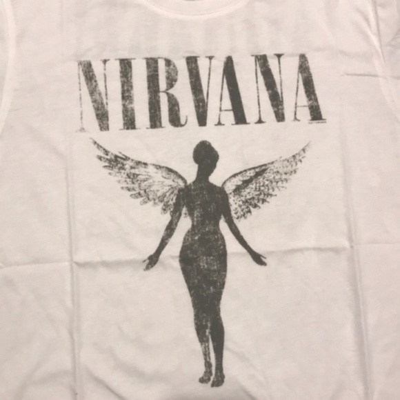 SOLD OUT White Nirvana Vintage Concert Band Graphic T-Shirt - Picture 6 of 6